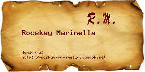 Rocskay Marinella névjegykártya